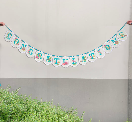 CONGRATULATIONS | paint-by-number banner kit