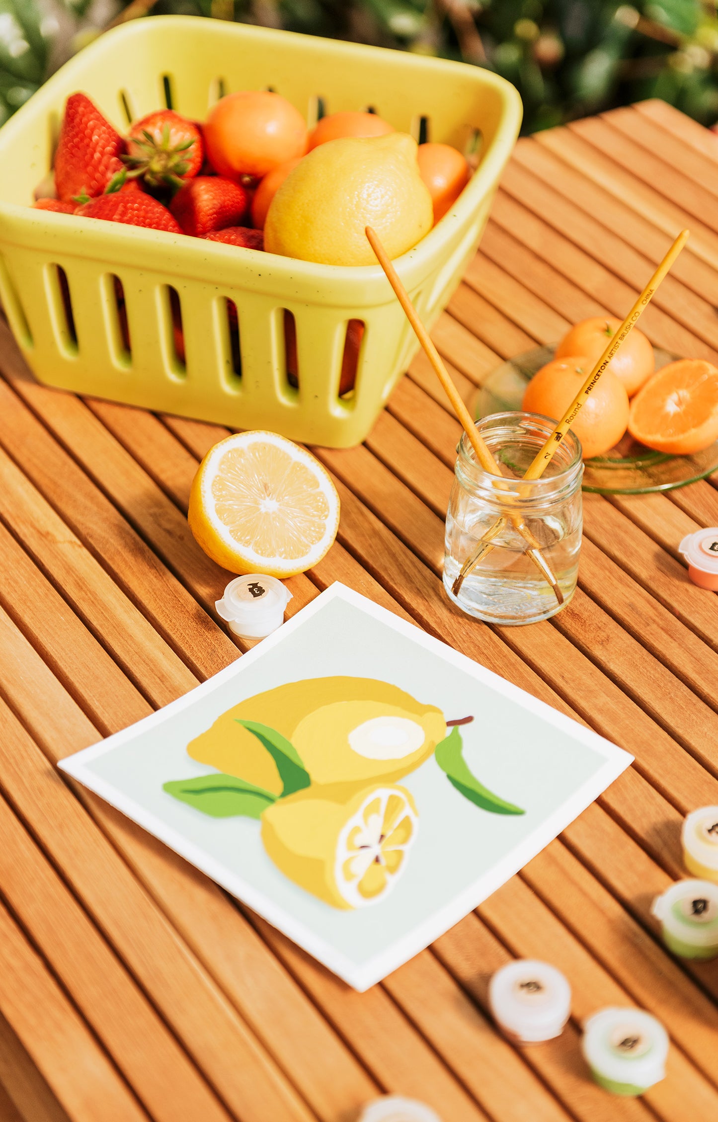 Lemons | 6x6 mini paint-by-number kit - Elle Crée