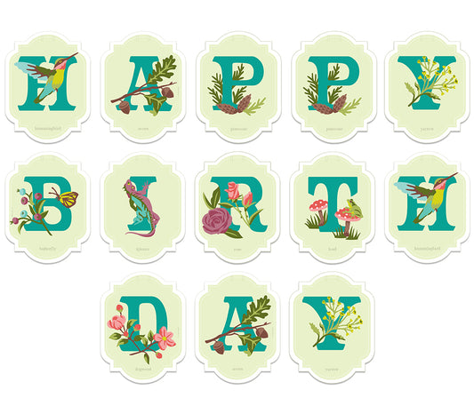HAPPY BIRTHDAY | paint-by-number banner kit