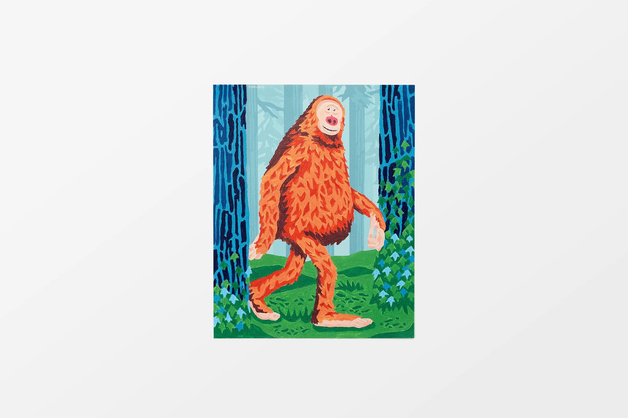 Fully painted Missing Link Paint by Number Kit from Elle Crée in collaboration with LAIKA Studios.