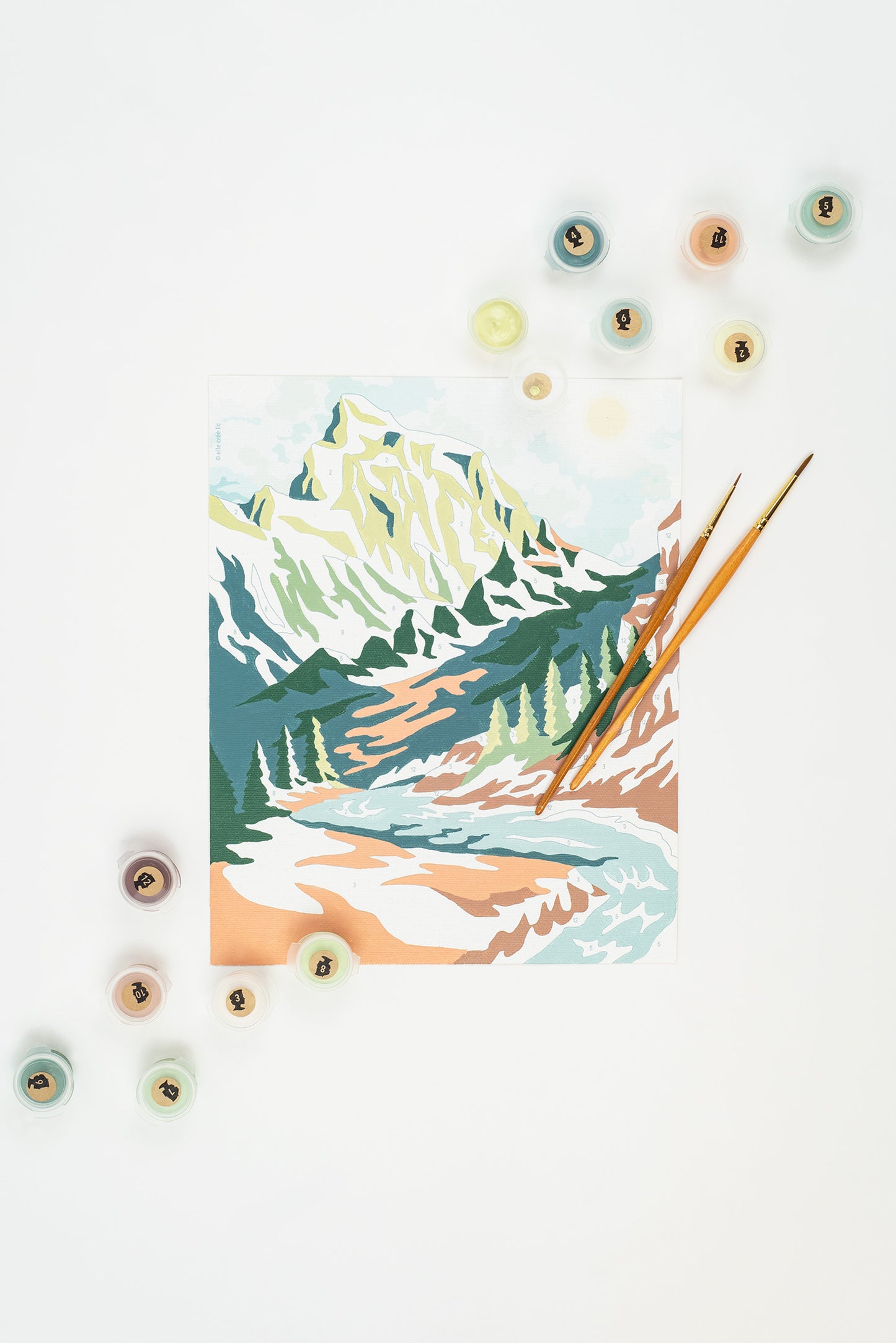 Mountainscape | 8x10 paint-by-number kit - Elle Crée
