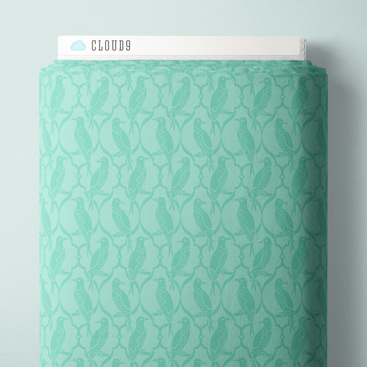 Birds of a Feather Turquoise | Organic Quilters Cotton