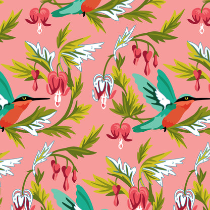 Bleeding Heart Buffet | Organic Quilters Cotton