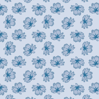Chicory Charmers Blue | Organic Quilters Cotton