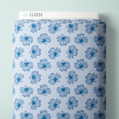 Chicory Charmers Blue | Organic Quilters Cotton