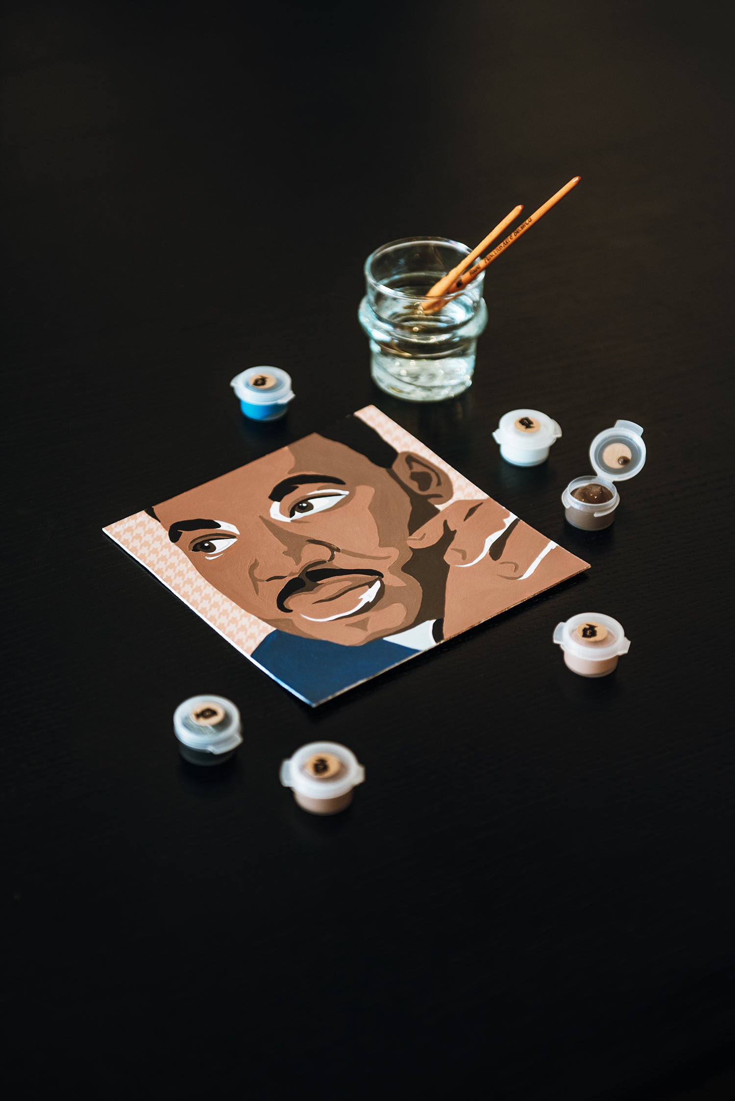 Martin Luther King Jr. | 6x6 mini paint-by-number kit - Elle Crée