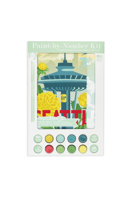 Seattle Space Needle | 8x10 paint-by-number kit - Elle Crée