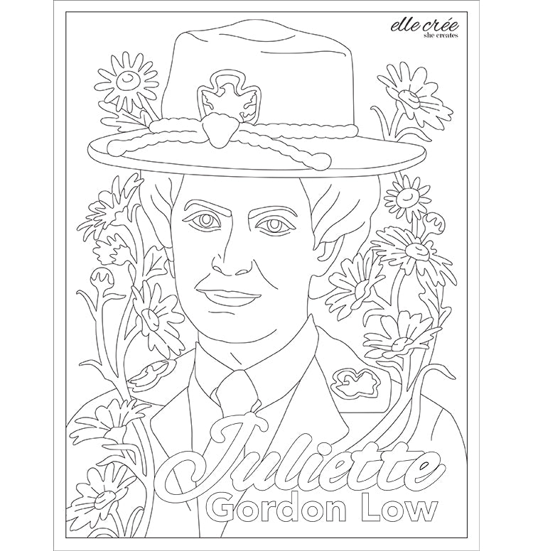 Coloring Page Juliette Gordon Low Elle Crée
