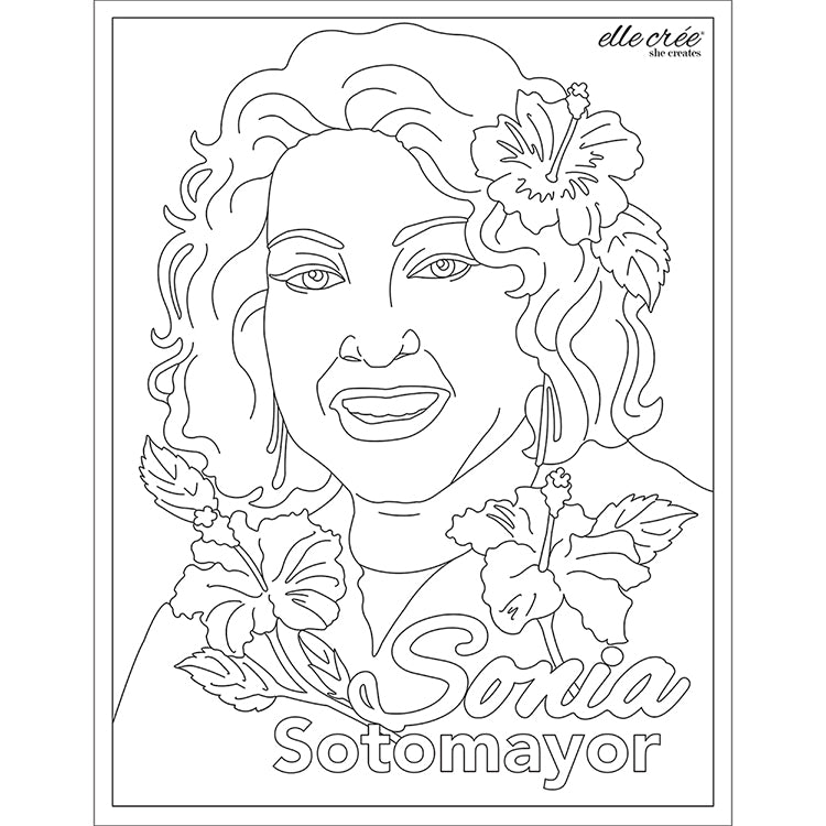Sonia Sotomayor coloring page available for free download.