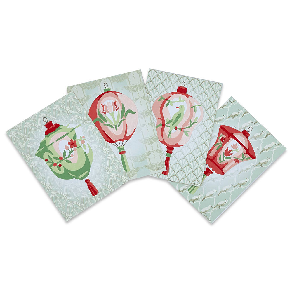 Vintage Lanterns | 5x7 card set paint-by-number kit - Elle Crée
