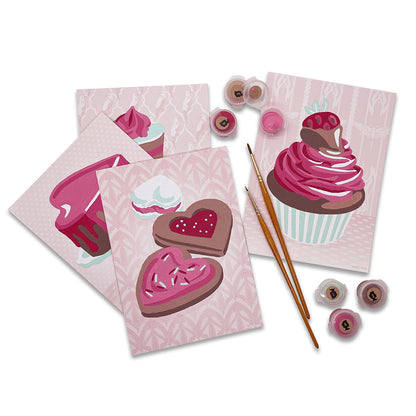 Valentine Patisserie | 5x7 card set paint-by-number kit - Elle Crée