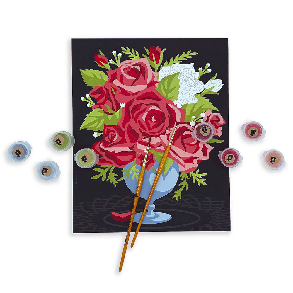 Roses in Vase | 8x10 paint-by-number kit - Elle Crée
