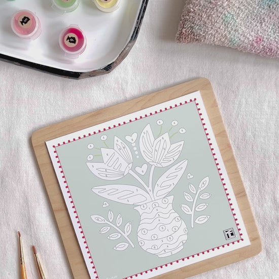 Breit Buds | Mary Engelbreit 6x6 paint-by-number kit - Elle Crée